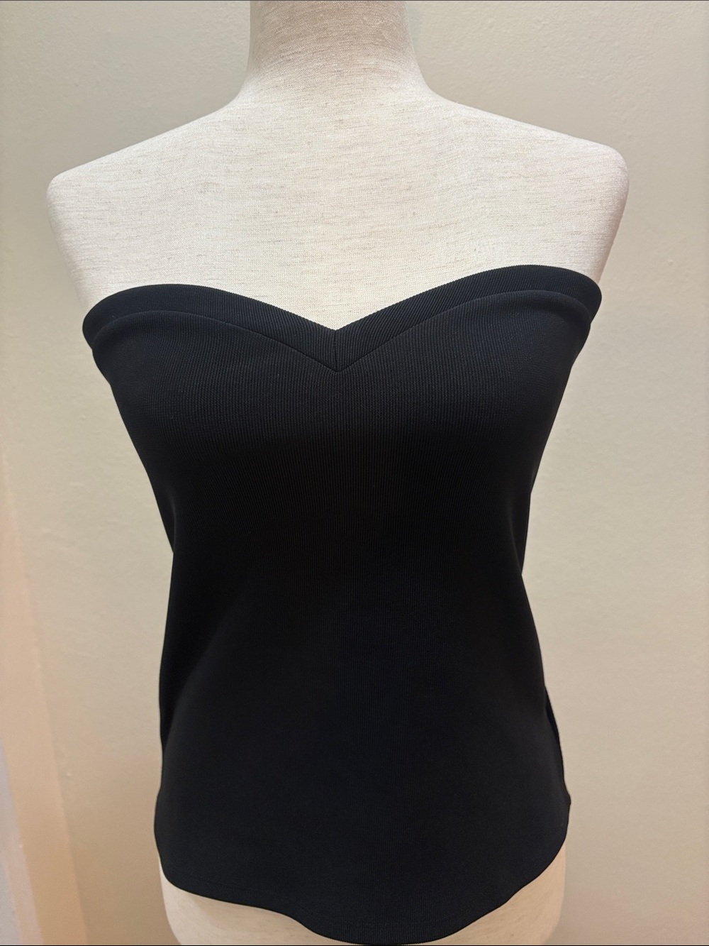 Express Strapless Black Sweetheart Neckline Top M